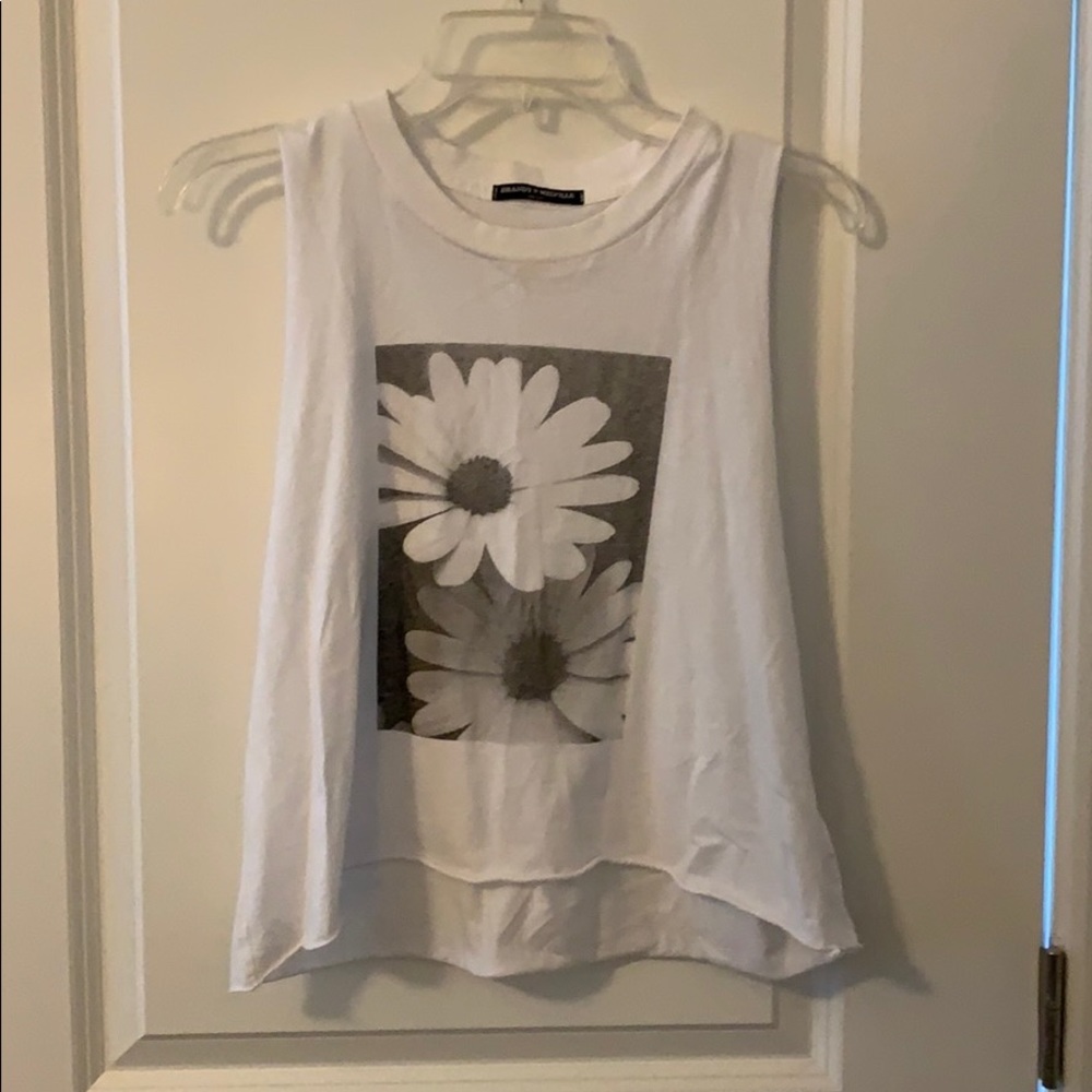 Brandy Melville Flower Graphic Tank Top NWOT